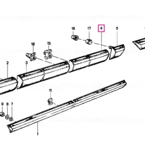 Ofertă limitată Moulding door rear right - BMW