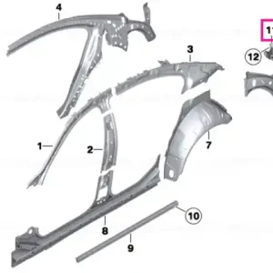 Reinforcement,console, opening aid,right - BMW Preț promoțional