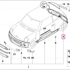 Preț promoțional Primed rear apron - BMW - Mini