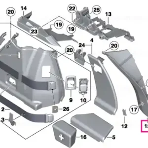 Panou trim inferior dreapta SCHWARZ - BMW Nu rata