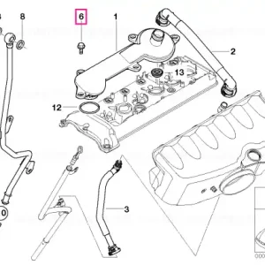 Plată sigură Șurub hexagonal flanșă M6X20 - BMW