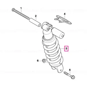 Strut, low, rear - BMW Motorrad Preferatul clienților