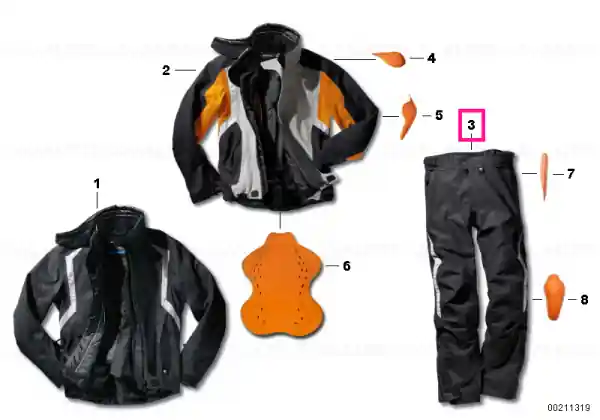Trousers, Streetguard 3, men, black 30 - BMW Motorrad Ieftin