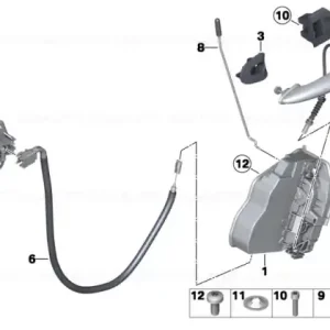 Door handle, outside, rear left CHROM - BMW - Mini Ofertă
