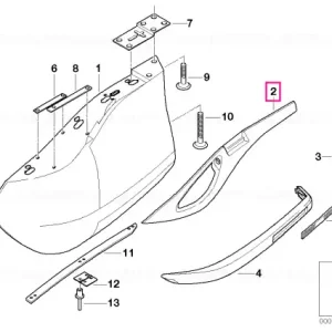 Handle rear right GRAPHITAN MET. - BMW Motorrad Doar azi