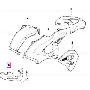 Preferatul clienților Panou trim lateral spate drept AURA-WHITE - BMW Motorrad