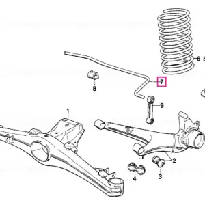 Doar azi Stabilizer, rear D=15MM - BMW