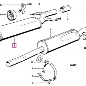 Front silencer - BMW Doar azi