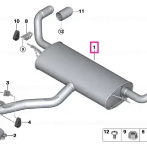 Rear silencer - BMW Popular