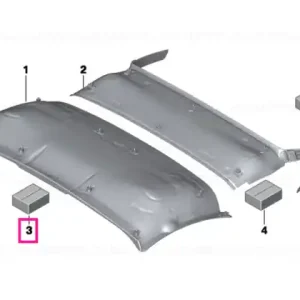 Doar azi Fastening kit for headliner - BMW