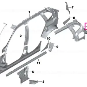 C-pillar reinforcement, left - BMW Reducere extra