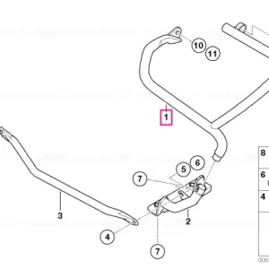 Reducere extra Engine safety bar, left top - BMW Motorrad