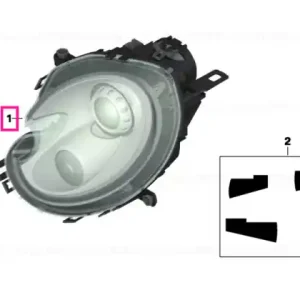 Headlight right, turn indicator yellow - BMW - Mini Premium