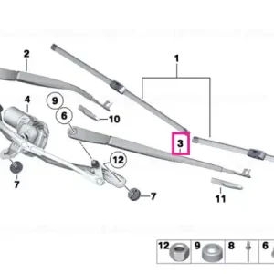 Mai ieftin Wiper arm, passenger's side - BMW