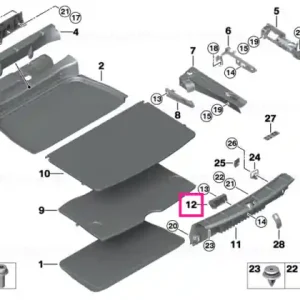 Discount Insert tavă depozitare spate stânga - BMW - Mini