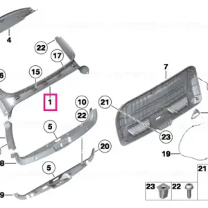 Panou trim capotă portbagaj OYSTER - BMW Ofertă