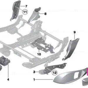 Retur gratuit Pârghie externă stânga SCHWARZ - BMW