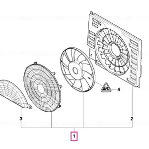 Plată sigură Compression shroud with fan - BMW