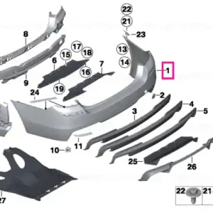 Bestseller Capac trim bara față grunduit M - BMW