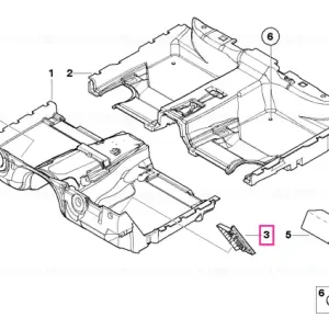Driver's footrest NATURBRAUN - BMW Ofertă specială