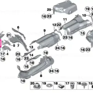 Ecran termic suport motor dreapta - BMW Popular