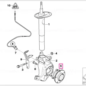 Wheel hub with bearing, front - BMW Preferatul clienților