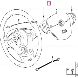 M Sports steer.-wheel, airbag, leather D=379 MM - BMW Preferatul clienților
