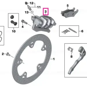 Preț mic Brake caliper, rear - BMW Motorrad