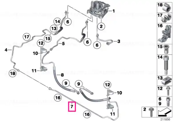 Pressure line, motor - BMW Reducere extra