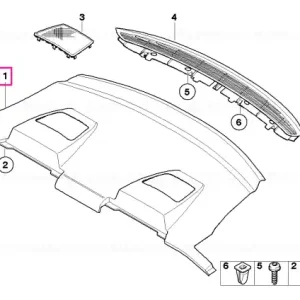 Cumpără online Rear window shelf ANTHRAZIT - BMW