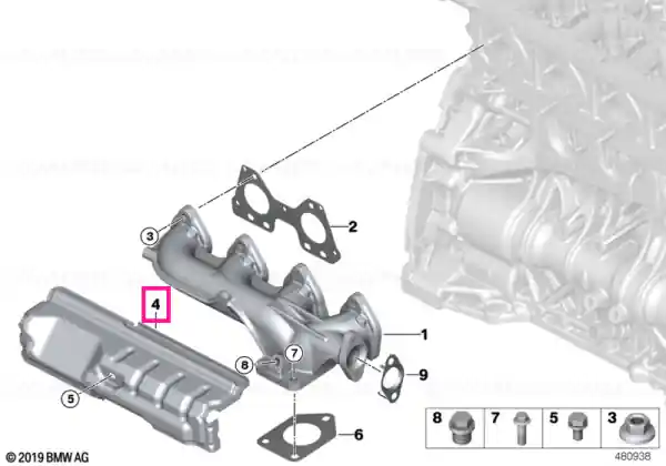 Heat protection shield asbestofree - BMW Premium