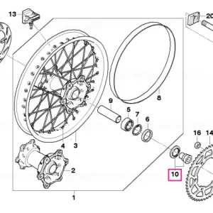 Expediere rapidă Set, spacers, rear wheel - BMW Motorrad