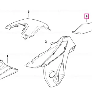 Ultima șansă Rear lateral part, right ALPINE-WHITE 3 - BMW Motorrad