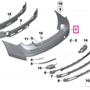Retur ușor Panel, bumper, primed, rear - BMW