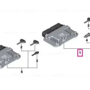 Set, 1-key locking inc. BMSK ECU (code) - BMW Motorrad Livrare expres