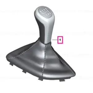 Sport shift knob with chrome ring PERLGLANZ CHROM - BMW Plată sigură