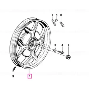 Ofertă de sezon Cast iron rim silver rear 2,50X18 - BMW Motorrad