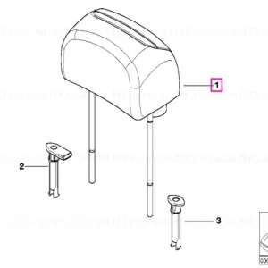 Headrest leather SCHWARZ - BMW Disponibil imediat