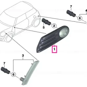 Doar azi Additional turn indicator lamp, right - BMW - Mini