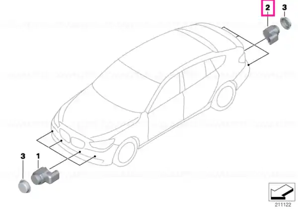 Senzor ultrasonic Space Gray WA52 - BMW Preț promoțional