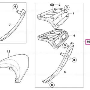 Plată securizată Baggage porter kit - BMW Motorrad