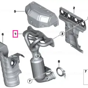 RP-exhaust manifold with catalytic conv. - BMW - Mini Popular