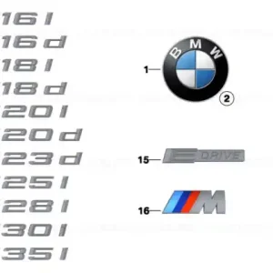 Preț mic Emblem adhered rear - 135I - - BMW