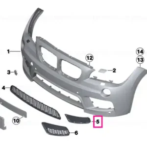 Grid lateral right M-PAKET - BMW Livrare gratuită