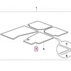 Floor mat velours driver side INDIVIDUAL - BMW Reduceri
