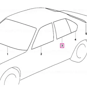 Expediere rapidă Door window, rear left - BMW