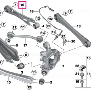 Wishbone, rear - BMW Transport gratuit