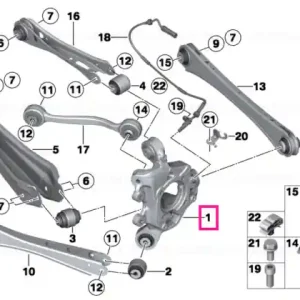 Wheel carrier, rear left - BMW Super ofertă