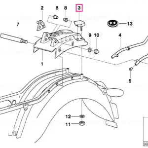 Distance rubber, right - BMW Motorrad Cel mai bun preț