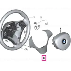 Capac volan negru/crom perlat - BMW Noutate